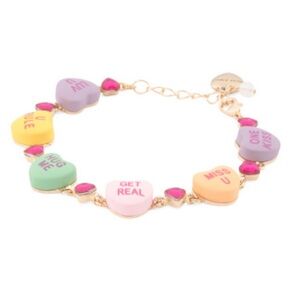 Betsey Johnson Pastel Heart Charm Bracelet